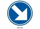 Self-adhesive Traffix Sign D1 Class III Sheet 700 mm