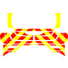 Striping Volvo V40 2013-2019 Chevrons T7500 Red/Yellow 10 cm
