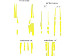 Striping Volkswagen Crafter 2017 - Bespoke panels for inside doors T11513 Yellow