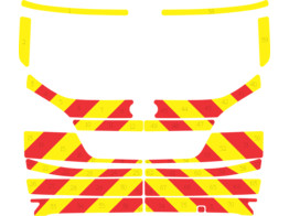 Striping Ford Mondeo 2010 - Chevrons T7500 Red/Yel