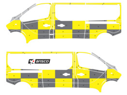 Striping Renault Trafic/Opel Vivaro L2H1 Traffic Officer KIT  links   rechts  2 schuifdeuren