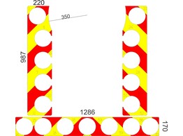 Striping set Rood/geel 12 5 cm voor Arrow6.140.D1