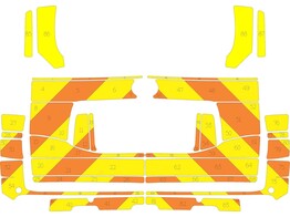 Striping Toyota Landcruiser MUG Chevrons Oranje/Geel 15 cm Brugman