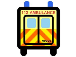 Identification Number for Ambulance vinyl black 75mm