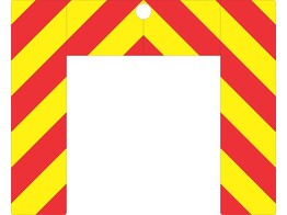 Optie striping rood/geel 10 cm klasse II voor Arrow6.140.D1 tegenrijrichting