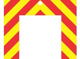 Optie striping rood/geel 10 cm klasse II voor Arrow6.140.D1 tegenrijrichting