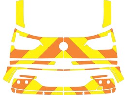 Striping Rear BMW i3 FLuo Jaune/fluo orange 15 cm Avery prismatic klasse III