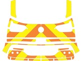 Striping Rear BMW i3 FLuo Yellow/fluo orange 15 cm Avery prismatic klasse III