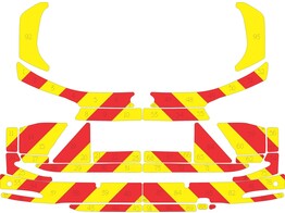 Striping Ford Focus Clipper 2018 - Chevrons T11500 Rot/Gelb 10 cm