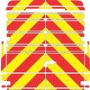 Striping Mercedes Vario 2008 - Chevrons T7500 Red/Yellow 20 cm
