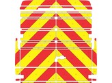 Striping Mercedes Vario 2008 - Chevrons T7500 Red/Yellow 20 cm