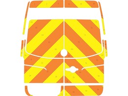 Striping Mercedes Sprinter    Volkswagen Crafter  2012 Chevrons Orange/Jaune 20 cm 2 portes arrieres