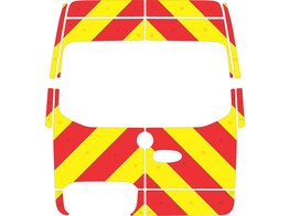 Striping Mercedes Sprinter 2018 H2 - Chevrons T7500 Red/Yellow 20 cm - with windows