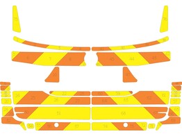 Striping BMW X5 MUG Chevrons Orange/Yellow 15 cm