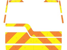Striping Land Rover Discovery MUG Chevrons Orange/Yellow 15 cm