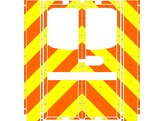 Striping Mercedes Sprinter Kastopbouw Strobel Chevrons Oranje/Geel 20 cm