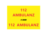 Opschrift  112 AMBULANZ   motorkap en achterdeuren 