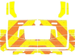 Striping Toyota Landcruiser MUG Chevrons Oranje/Geel 15 cm 1-FWO-579