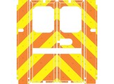 Striping Box Body Rear Chevrons Orange/Yellow 20 cm 1-GTU-263