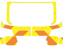 Striping Audi A6 Avant Allroad MUG Chevrons Oranje/Geel 1-DNR-972