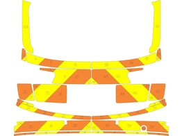 Striping Audi A6 Avant Allroad 2011-2018 MUG Chevrons Orange/Yellow