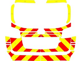 Striping Hyundai Santa Fe - Chevrons T7500 Red/Yellow 10 cm