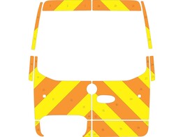 Striping Mercedes Sprinter 2019 H2 - Chevrons T11500 Orange/Yellow 20 cm with windows   ButtonBlast