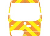 Striping Mercedes Sprinter 2019 H2 - Chevrons T11500 Orange/Jaune 20 cm avec vitres   ST6