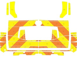 Striping Toyota Landcruiser MUG Chevrons Oranje/Geel 15 cm 1-FUB-203