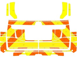 Striping Toyota Landcruiser MUG Chevrons Oranje/Geel 15 cm 1-RNN-291