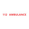 Opschrift  112  AMBULANCE  9 cm  achterdeuren 