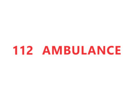 Schriftzug  112 AMBULANCE  9 cm  Heckturen 