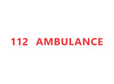 Opschrift  112  AMBULANCE  9 cm  achterdeuren 