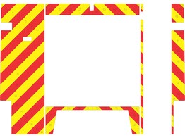 Striping Volvo FM9 Tanker C21 - Chevrons Red/Yellow 10 cm - Fire Technics