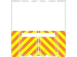 Striping Mercedes Sprinter Box Body Strobel Half Chevrons  under windows  Orange/Yellow/White 10 cm
