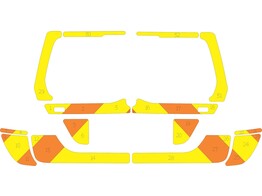 Striping Volvo XC70 MUG Chevrons Oranje/Geel 15 cm