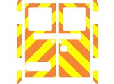 Striping Mercedes Sprinter Caisse Chevrons Orange/Jaune 20 cm