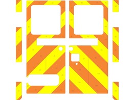 Striping Mercedes Sprinter Box Body Chevrons Orange/Yellow 20 cm