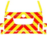 Rear Toyota RAV4 Deur Avery prismatic Rood/geel 10cm