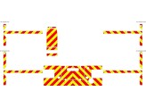 Striping Camion Citerne Chevrons Avery Prismatic T7500 Rouge/Jaune 10 cm zone Hemeco post Huy 1-NNB-