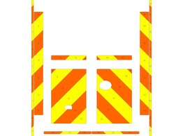 Striping Volkswagen Crafter H3 Chevrons Orange/Jaune 20 cm 2 portes arrieres vitrees