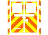 Striping Mercedes Sprinter Caisse Strobel Chevrons Orange/Jaune 20 cm