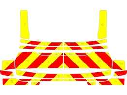 Striping Volvo XC40 2018- Chevrons T7500 Rot/Gelb 10 cm - mit Fenster
