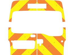 Striping Renault Master 2009 H2 - Chevrons Orange/Yellow 20cm
