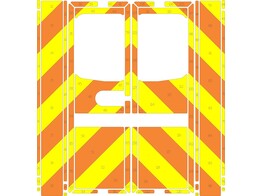 Striping Mercedes Sprinter Box Body Strobel Chevrons Orange/Yellow 20 cm