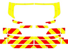 Striping Ford Mondeo 2017 - Chevrons T7500 Red/Yellow 10cm
