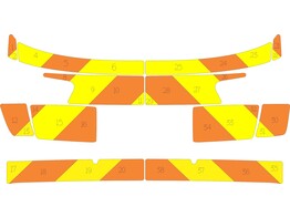 Striping Audi A6 Avant Allroad 2011-2018 MUG Chevrons Orange/Yellow