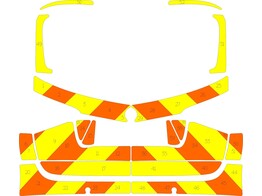 Striping Mercedes GLE 2019 - Chevrons T11500 Orange/Yellow 15 cm MUG/SMUR