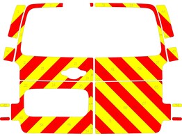 Citroen Jumpy/Peugeot Expert H1 Rear chevrons 20 cm Red/Yellow