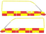 Striping Mercedes Sprinter 2018 L2H2 - Battenburg T11500 Green/Yellow/White KIT  left   right  with